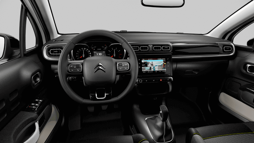 Interior view of a Citroën C3